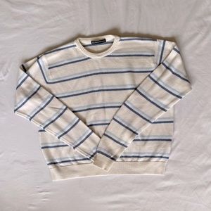 Brandy Melville Blue & White Striped Sweater